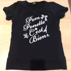 ポンポネットアミ　半袖カットソーTシャツ　黒　Lのサムネイル