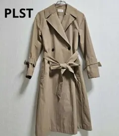 美品　PLST プラステ トレンチコート キャメル S