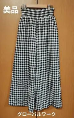 【美品】グローバルワーク ギンガムチェック スカーチョ　М