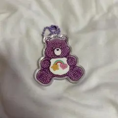ケアベア　シャカシャカ　アクリルキーホルダー　紫