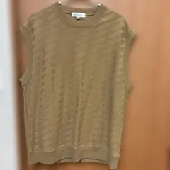 THE SHOP TK 茶色 ダイヤモンドパターン ベスト M