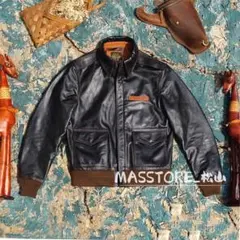 90s シングル ライダースジャケット G1 A2 フライトジャケット レザー 専用！90s vintage 本革 フライトジャケット A2 レザー