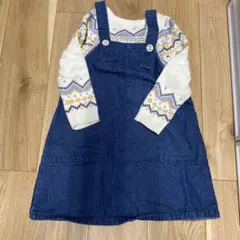 GLOBAL WORK ニット ジャンバースカート女の子 120 秋冬