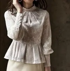 ひ*M様 ルイルエブティック　レースブラウス　3L 美品　匿名配送　セレモニー