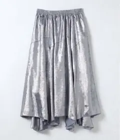 JEANASIS グロッシーイレヘムフレアスカート 古着のサムネイル