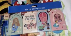 ディズニーリゾート　メモ帳　アラジン　ミッキーミニー　不思議の国のアリス