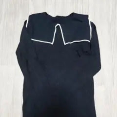 グローバルワーク　セーラー襟黒ニット 150cm