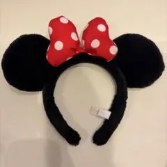 ミニーマウス カチューシャ 赤い水玉