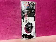 大阪関西万博expo2025 黒ミャクミャク　ストラップ　ピンク