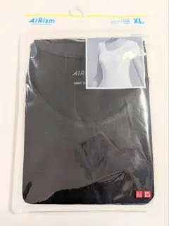 ユニクロ エアリズム ＵネックＴ 半袖 ブラック XLサイズ レディース