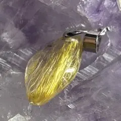 ✨高品質✨ルチルクォーツ　ペンダントトップ　ネックレス　天然石　金運　仕事運