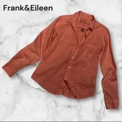 【希少】フランク＆アイリーン　スキッパーコットンシャツ　オレンジ　メンズS