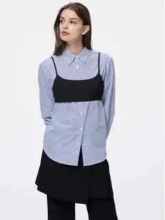 2ピースビスチェアンドシャツセット