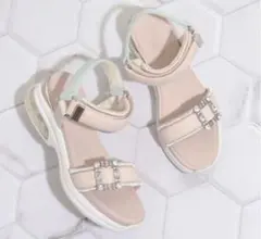 極美品✨＋Diana軽量ペールピンク スポサン　ビジューバックル付き