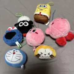 ミニぬいぐるみ　7個セット　カービィ　ドラえもん他