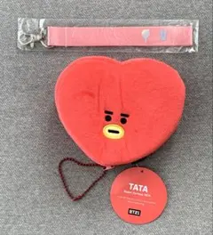 TATA ハート型ポーチ 小銭入れ・Vナスカンピンクキーホルダー ③ 最終