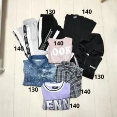 小学生女の子130-140cm8点まとめ売りJENNI ANAP長袖冬服