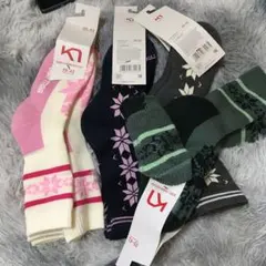 メリノウールソックス 中厚地 靴下 登山　24-27cm 4足 北欧