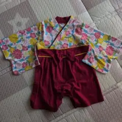 80cm 着物ロンパース　お祝い着