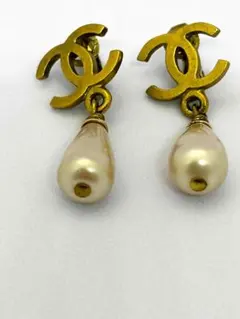 CHANEL シャネル フェイクパール ココマーク 95P イヤリング