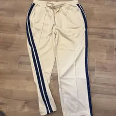 JaVa クリーム色 ストライプ イージーパンツ