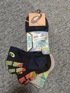 asics メンズ ソックス 3足組 26-28cm