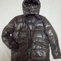 極美品23区HOMME　ダークブラウン 光沢　ダウンジャケット Lサイズ相当