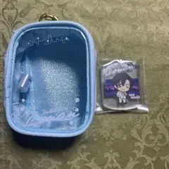 コナン SEGAラッキーくじ 水色ぬいぐるみポーチ、ゆらゆらアクリルブロック