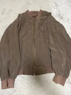ブラウン ジップアップ ジャケット Mサイズ