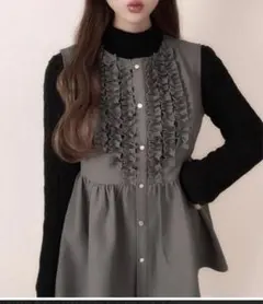 GRL）フリルペプラムベスト[al216]