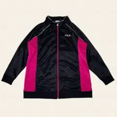 FILA フィラ ジップアップジャケット ブラック 4L ジャージ