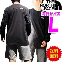 ノースフェイス ロンT 長袖 Tシャツ 黒 海外Lサイズ 日本LL相当 新品SD