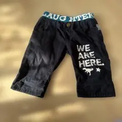 黒色ハーフパンツ WE ARE HERE