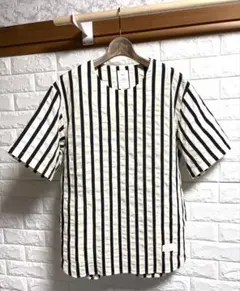 Name. ネームストライプクルーネックカットソー1日本製ユーズド