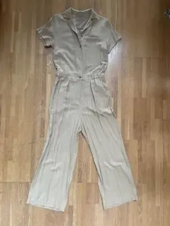 nikoandベージュ ショートスリーブ オールインワン