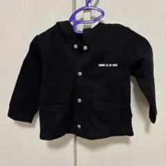 COMME CA DU MODE ブラックフード付きカーディガン