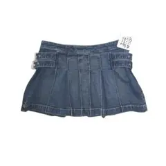 GUESS JEANS デニム ミニスカート プリーツ ベルト付き ビンテージのサムネイル