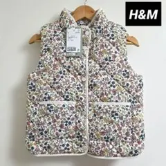 【新品】H&M 花柄 中綿ベスト 110/115㌢