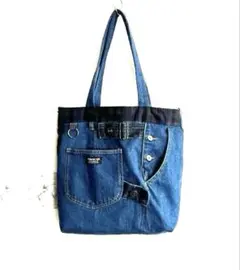 デニムリメイクのトートバッグ　ショルダーバッグ　ハンドメイド