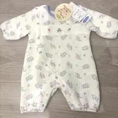 新品タグ付き　ロンパース　綿100% 花柄　50-60