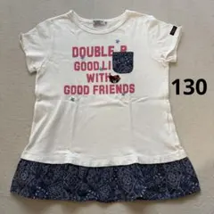 DOUBLE.B キッズ Tシャツ ペイズリー 130