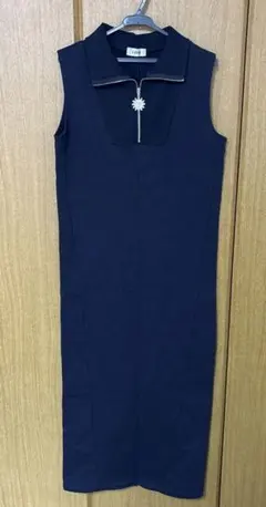 EVRIS ロングワンピース ネイビー