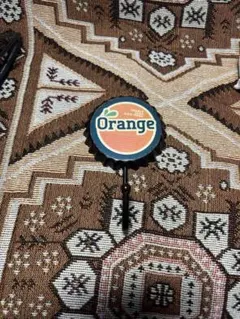 オレンジボトルキャップデザインフック