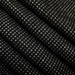 ウール100％ 圧縮接結ニット ドット 2m 黒