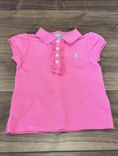 POLO RALPH LAUREN フリルポロシャツ 3/3T ピンク