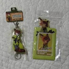 【新品未使用】　ズートピア　ニック　リールキーホルダー　カードホルダー