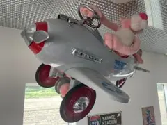 ★送料込！ ペダルカー USA戦闘機 アンティーク風 希少品 ビンテージ 金属製 ☆送料込！ ペダルカー USA戦闘機 アンティーク風 希少品 レトロ 楽天