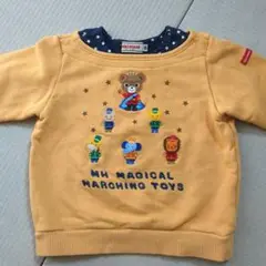 ミキハウス　mikihouse　王様　プッチーくん　トレーナー　黄色　80