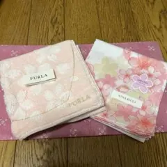 【タグ付未使用品】FURLA、ニナリッチハンカチ2枚セット