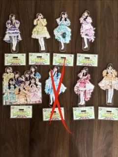 フルーツジッパー DMMコラボ アクリルスタンド 7個セット 真中以外